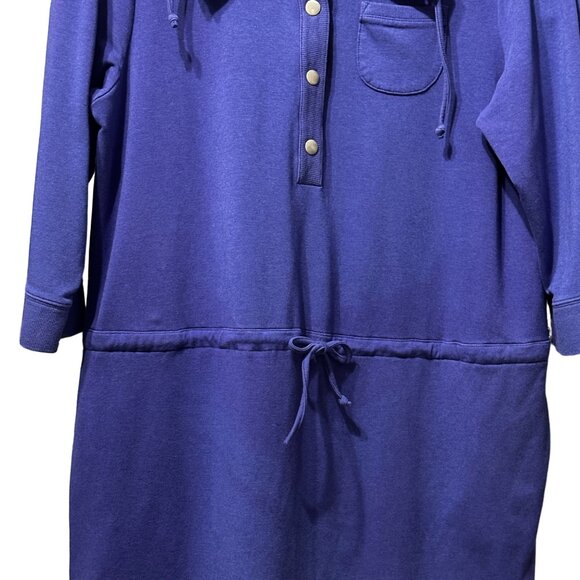 Chico’s Zenergy women’s size 3 blue drawstring waist and neck dress or tunic - Picture 3 of 8